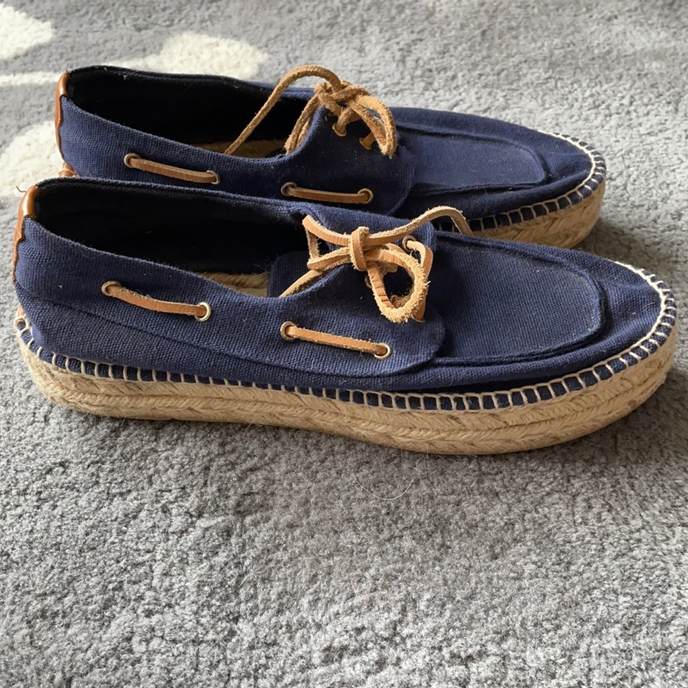 Tory Burch Blanton Espadrille Boat Shoes - 10
